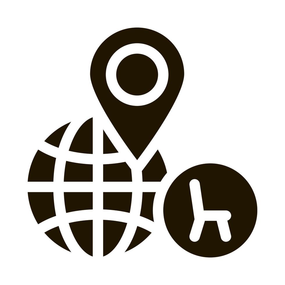 ilustração de glifo vetorial de ícone de localização de loja de móveis vetor