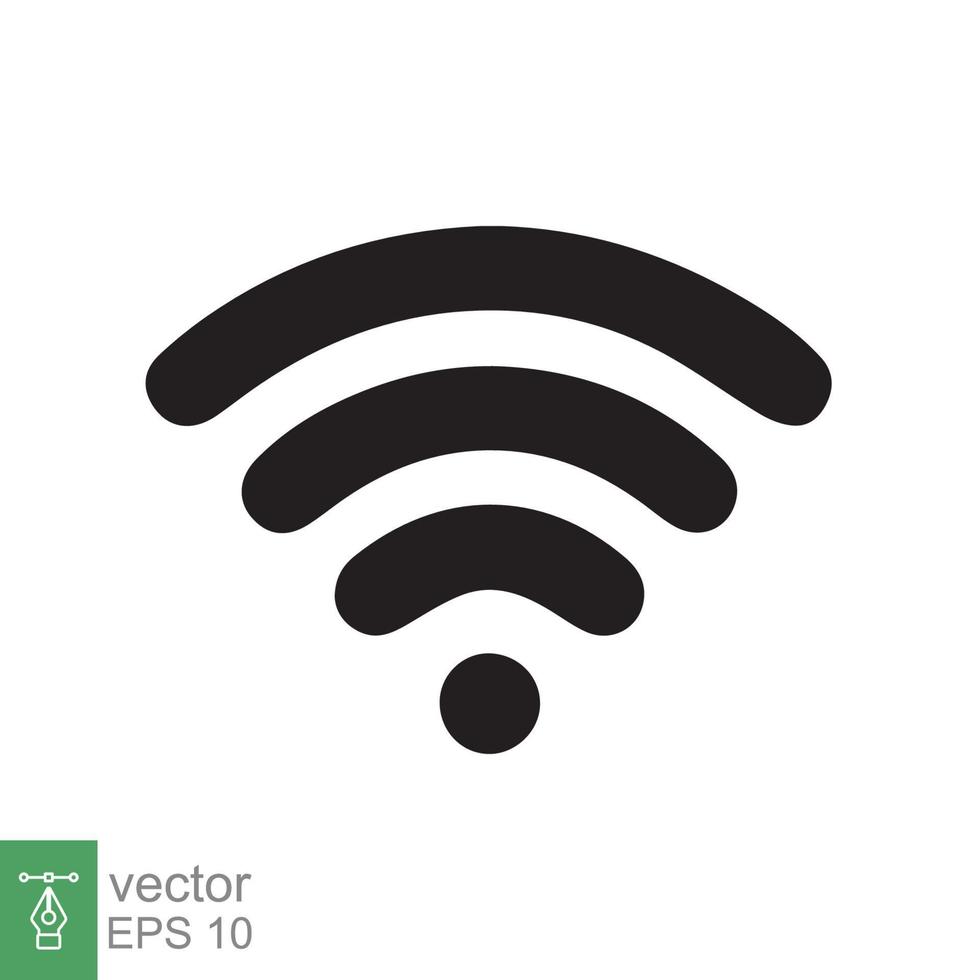ícone wi-fi. estilo plano simples. transmissão de velocidade de internet, wlan, ponto de acesso gratuito, modem de alto sinal, conceito de tecnologia. projeto de ilustração vetorial isolado no fundo branco. eps 10. vetor