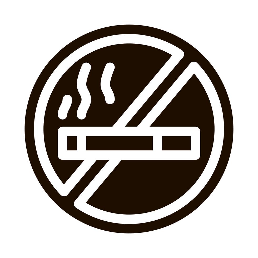 ícone de vetor de sinal proibido fumar