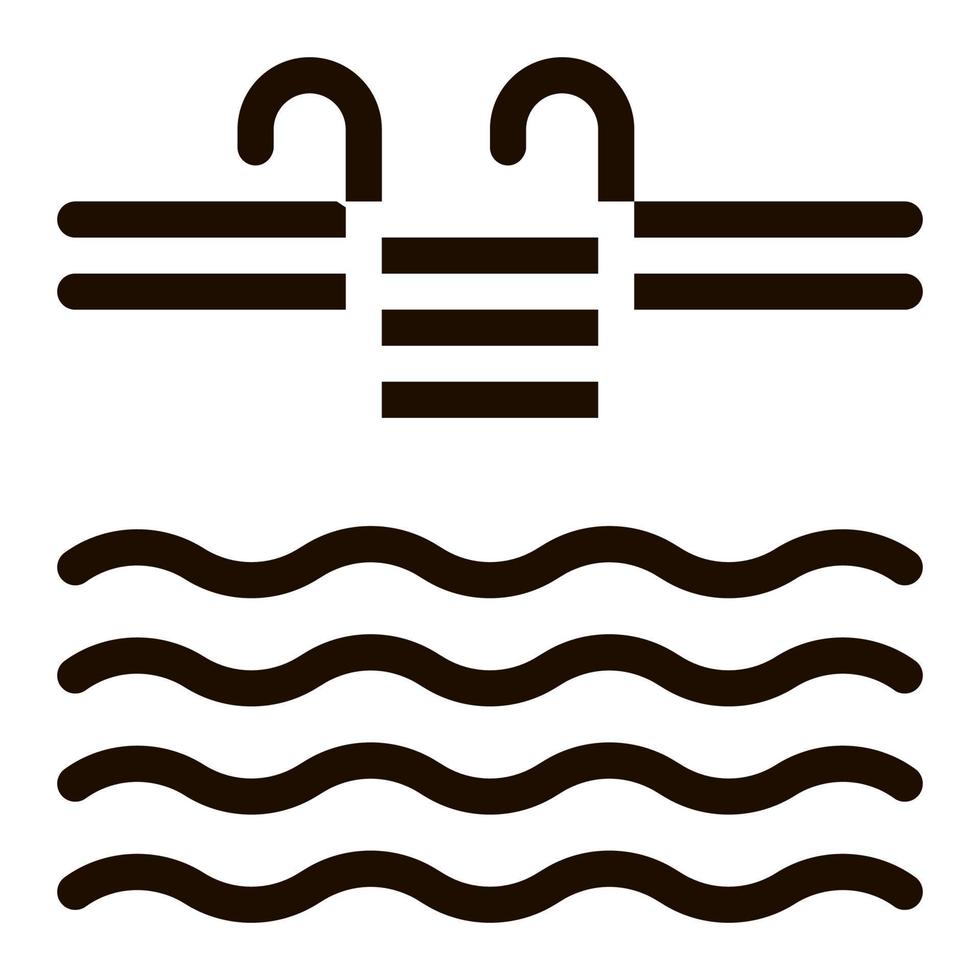 ícone de sinal de vetor de piscina de água