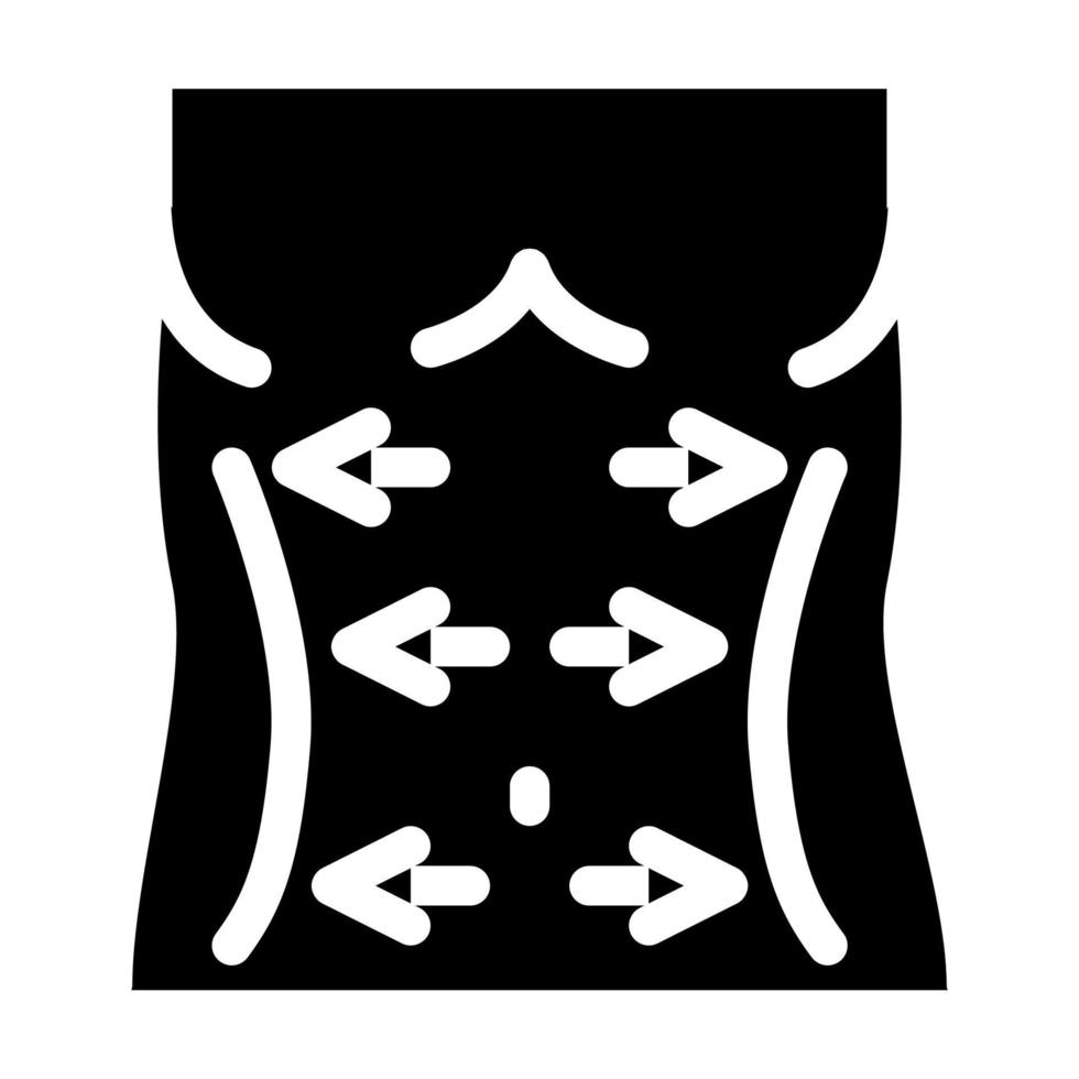 ilustração de glifo vetorial de ícone de levantamento de barriga vetor