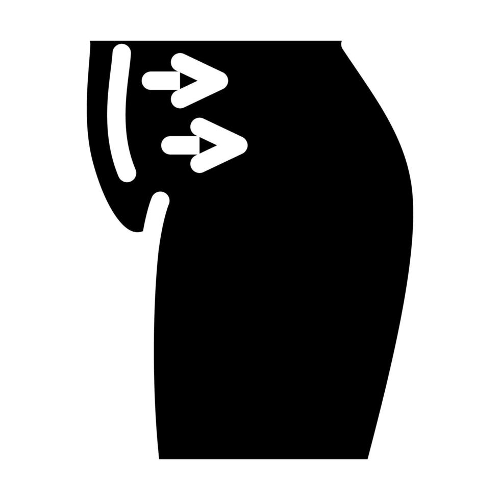 ilustração de glifo vetorial de ícone de lipoaspiração abdominal vetor