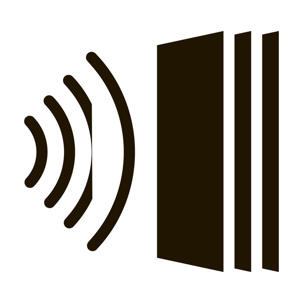 título de som para ilustração de glifo de vetor de ícone de porta