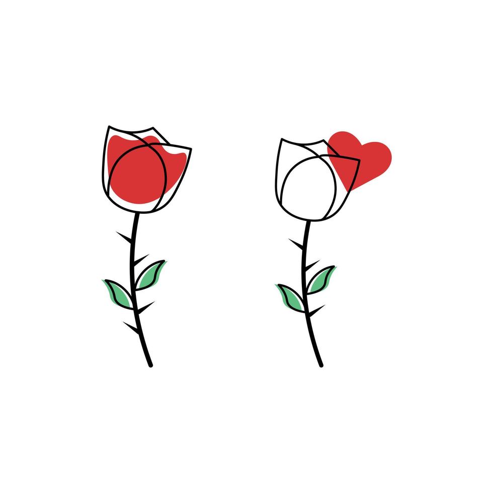 rosas vetoriais. ideal para logotipos ou decorações de dia dos namorados vetor