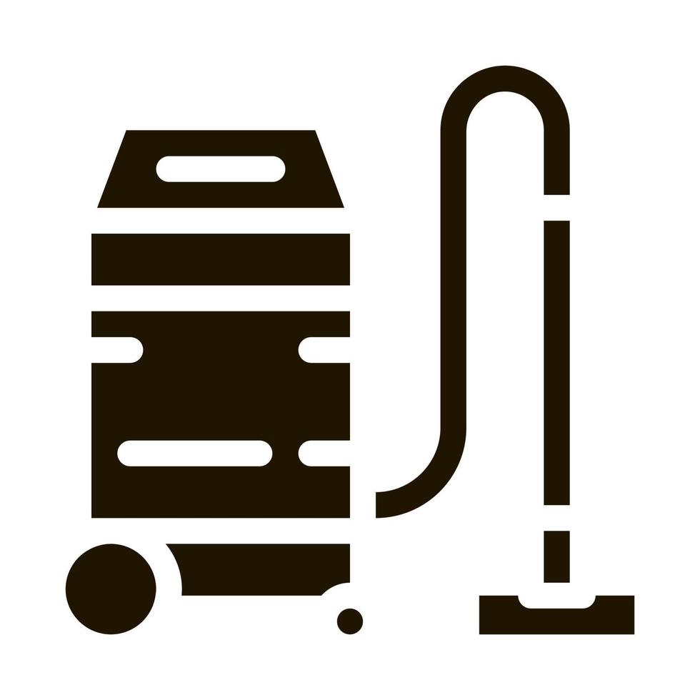 ilustração de glifo vetorial de ícone de aspirador de pó doméstico vetor