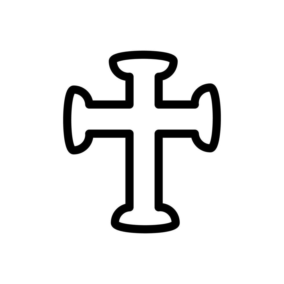 ícone de linha cruzada isolado no fundo branco. ícone liso preto fino no estilo de contorno moderno. símbolo linear e traço editável. ilustração vetorial de traço perfeito simples e pixel vetor