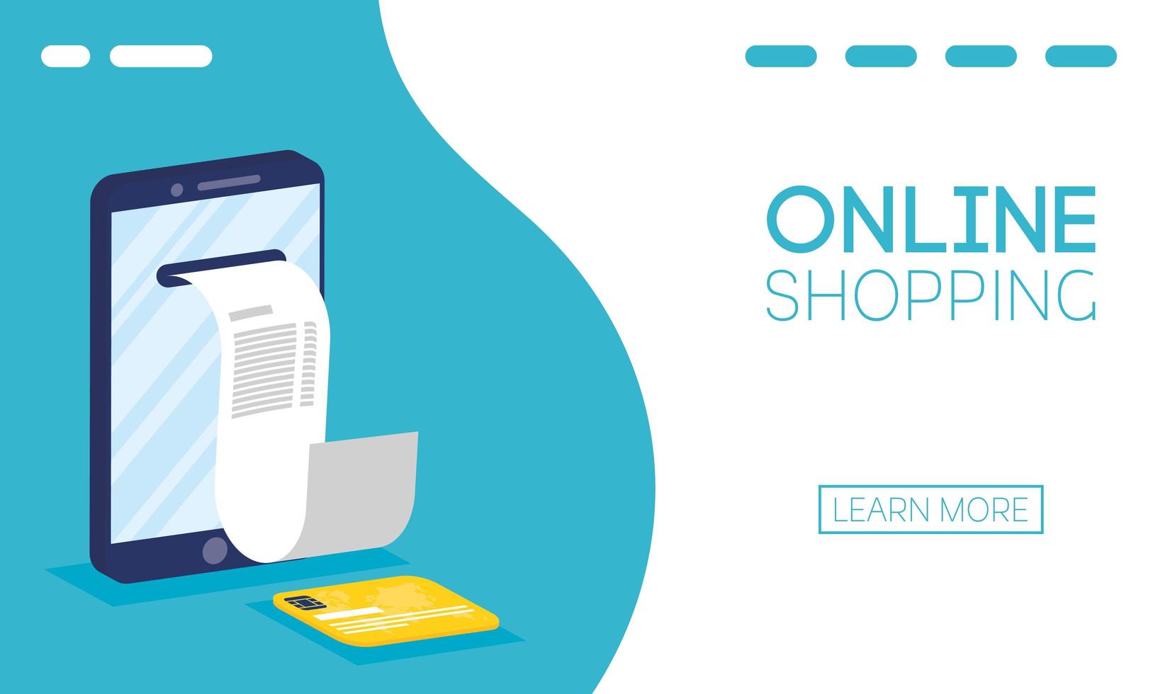 banner de compras online e e-commerce vetor