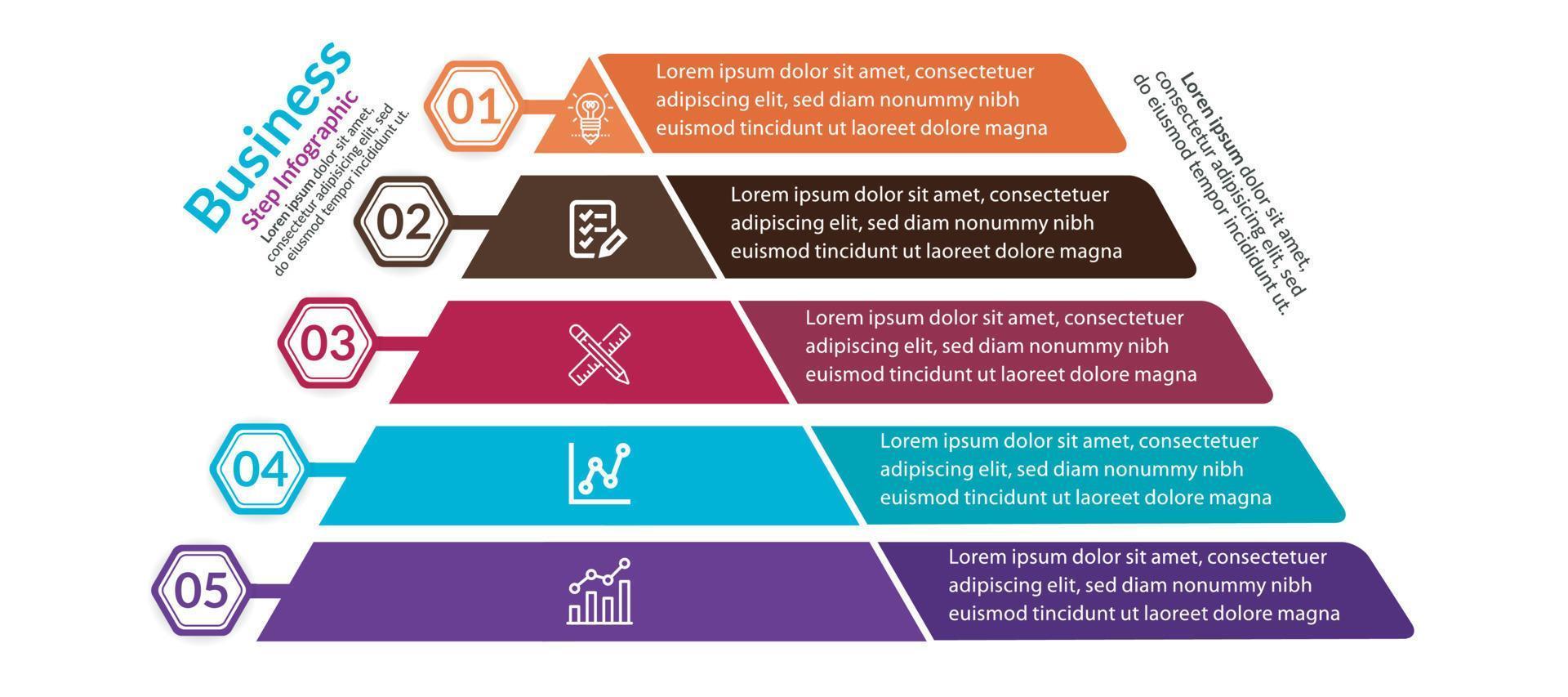 design de modelo de infográfico de negócios. infográfico de diagrama de círculo realista. visualização de dados de relatório anual de negócios modernos. elemento de apresentação infográfico de linha do tempo plana. vetor