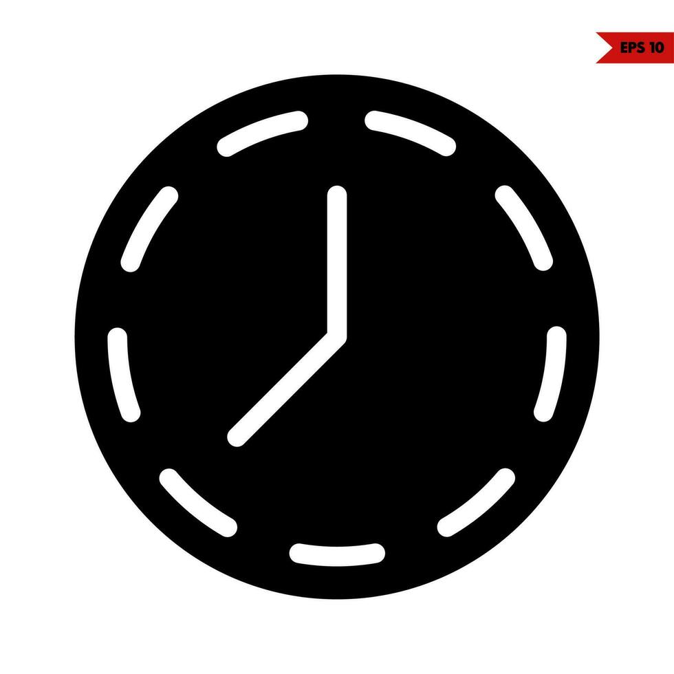 ilustração do ícone de glifo de tempo vetor