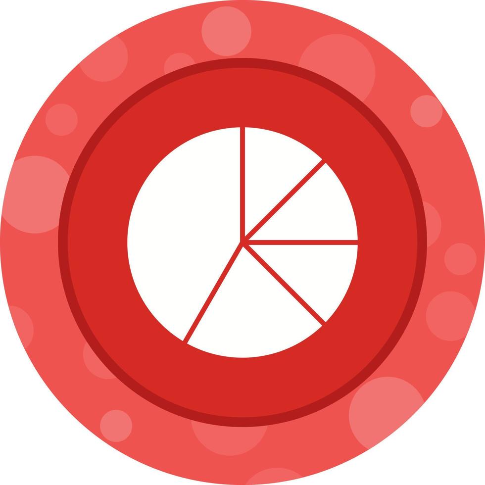 belo ícone de glifo vetorial de gráfico de pizza vetor