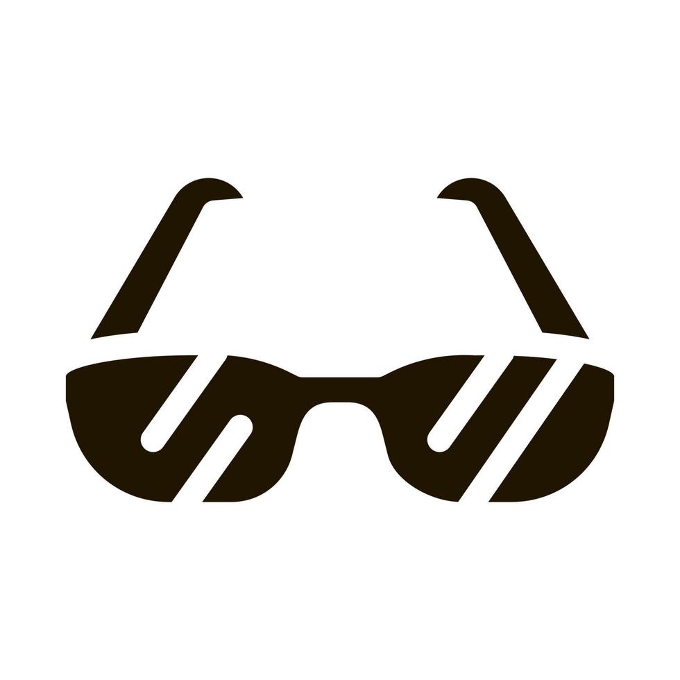 ícone de glifo de equipamento de alpinismo de óculos esportivos vetor