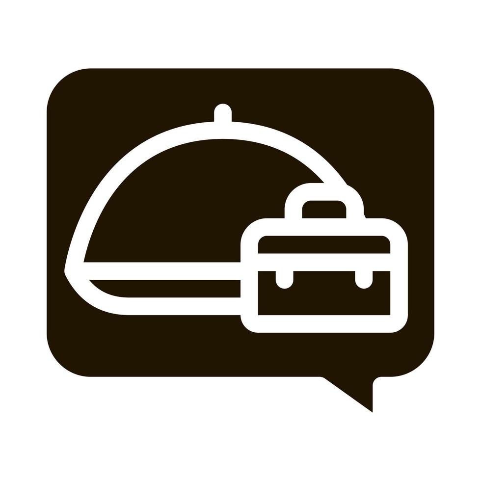 ilustração de glifo vetorial de ícone de almoço de negócios vetor