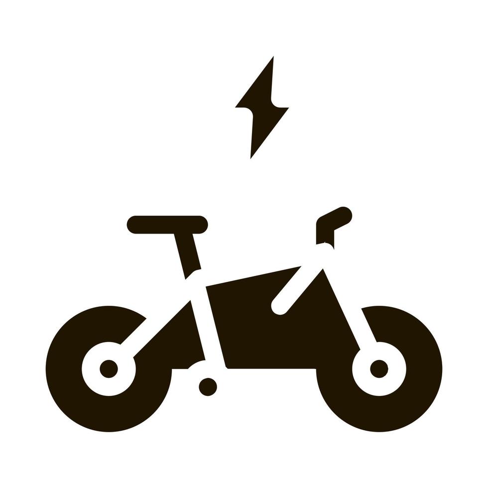 ilustração de glifo de vetor de ícone de bicicleta de velocidade