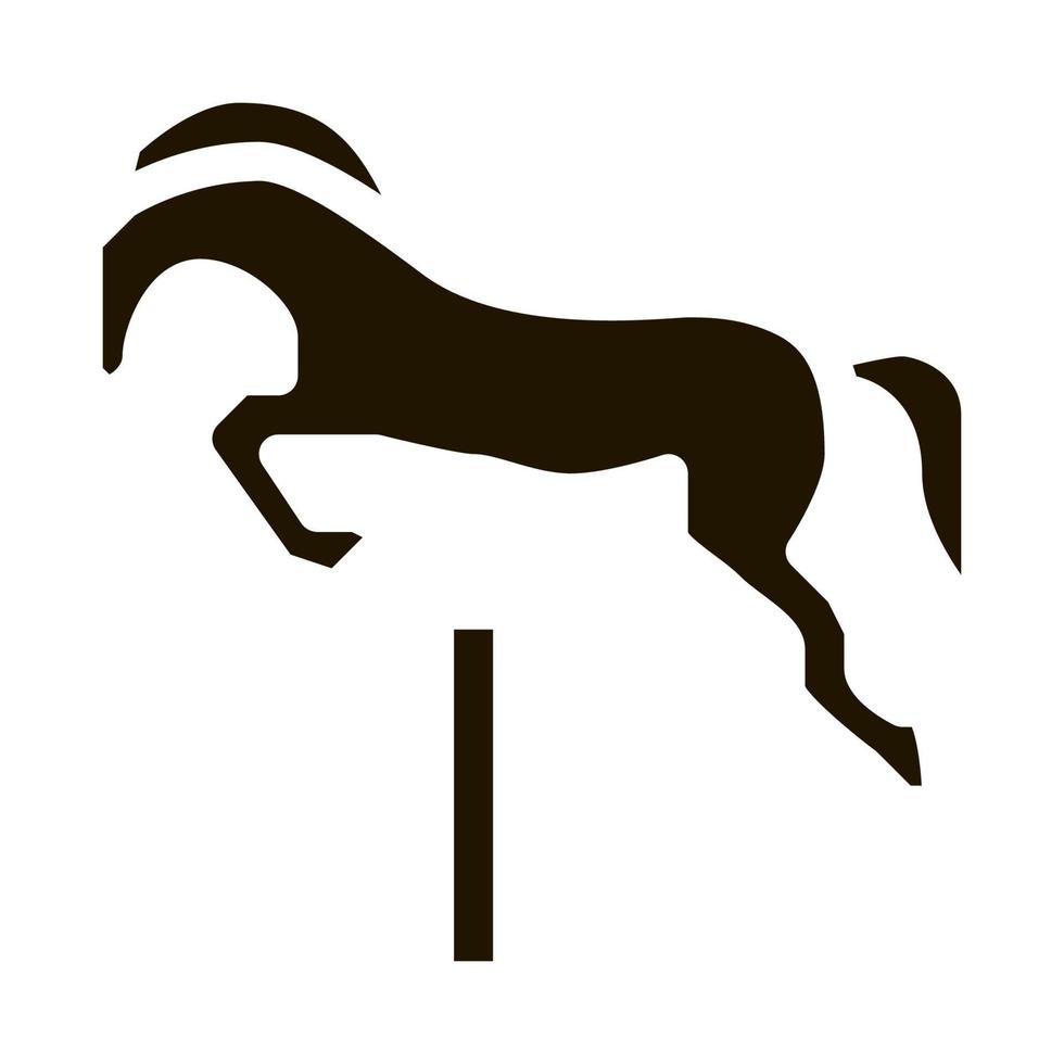 ilustração de glifo vetorial de ícone de cavalo pulando vetor