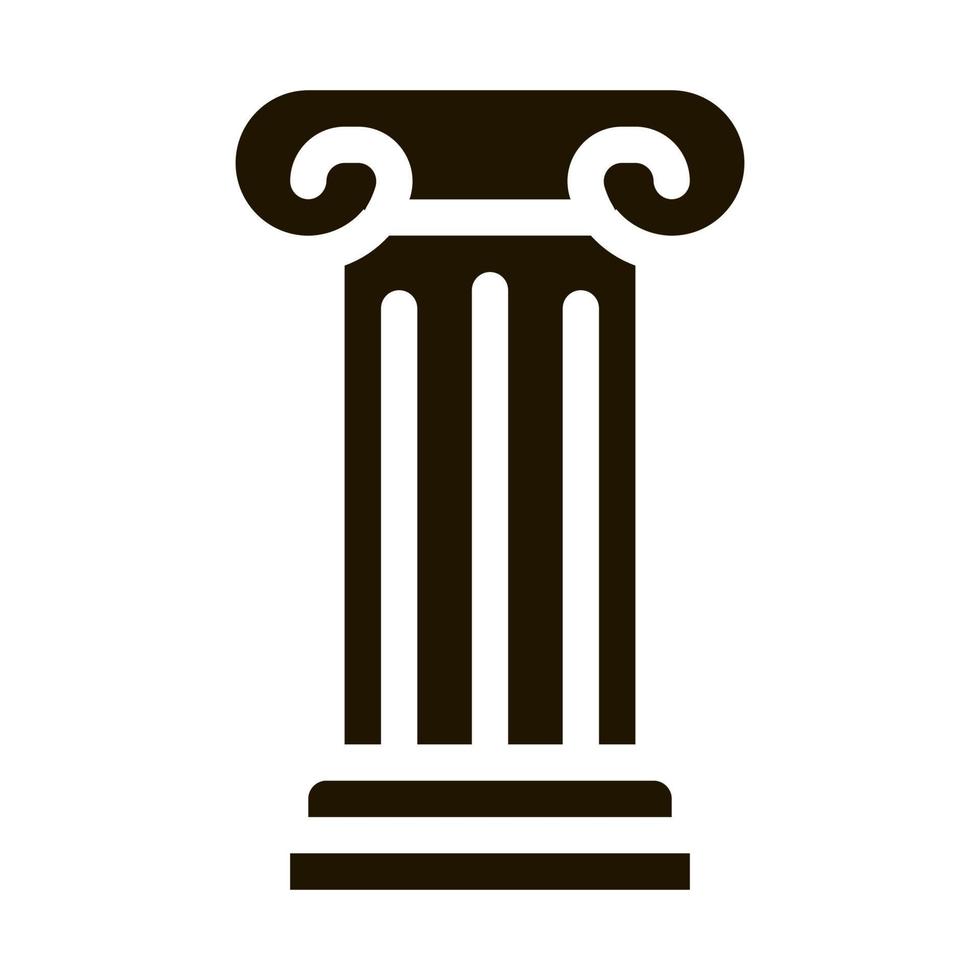 ilustração de glifo de vetor de ícone de coluna antiga