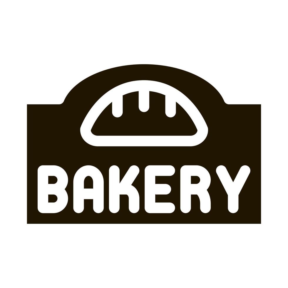 vetor de ícone de placa de identificação de loja de pão de padaria