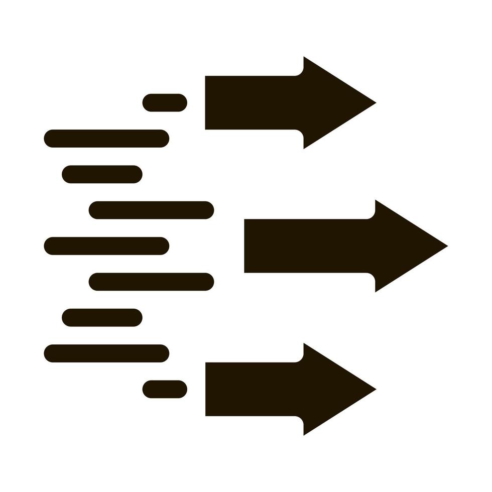 ilustração de glifo de vetor de ícone de setas de velocidade