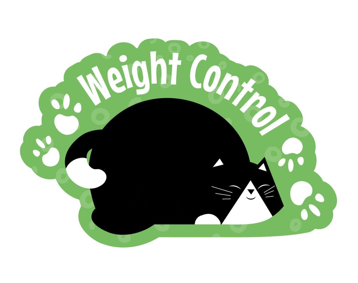 controle de peso para seu gato, cuidados com animais de estimação em veterinários vetor
