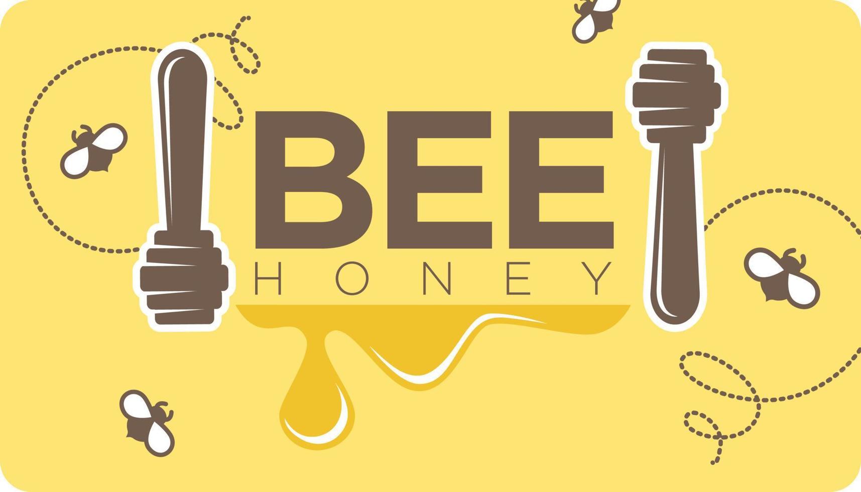 mel de abelha, rótulo de produto artesanal ou vetor de banner
