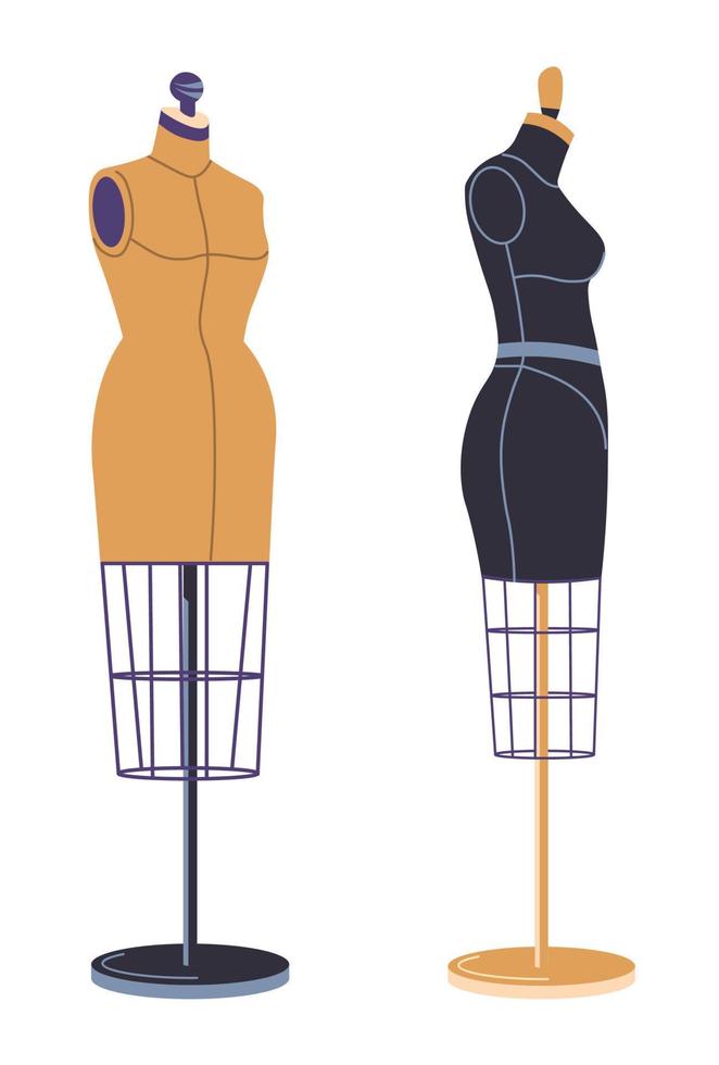 manequins para ateliê e costura vector