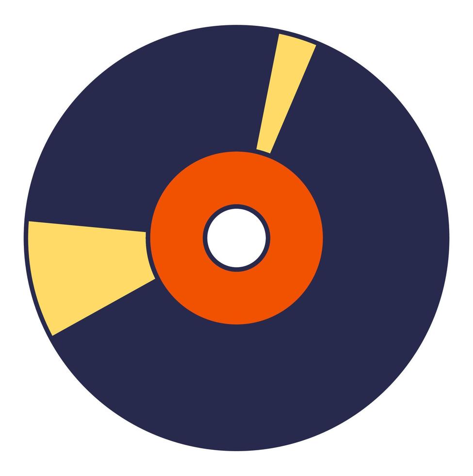 placa de vinil da velha escola com vetor de músicas gravadas