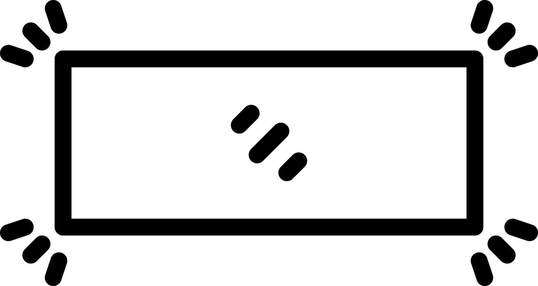 ícone de linha para bordas vetor