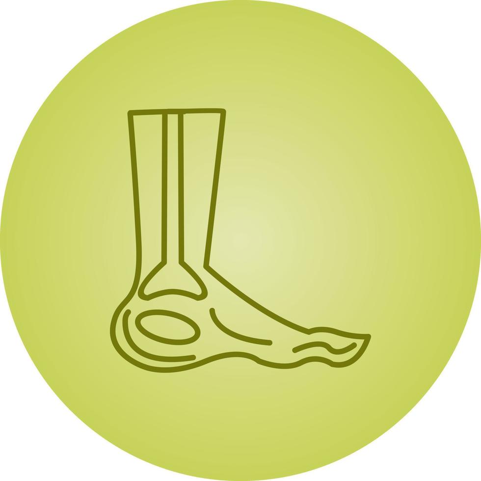 ícone de linha de vetor de pé bonito