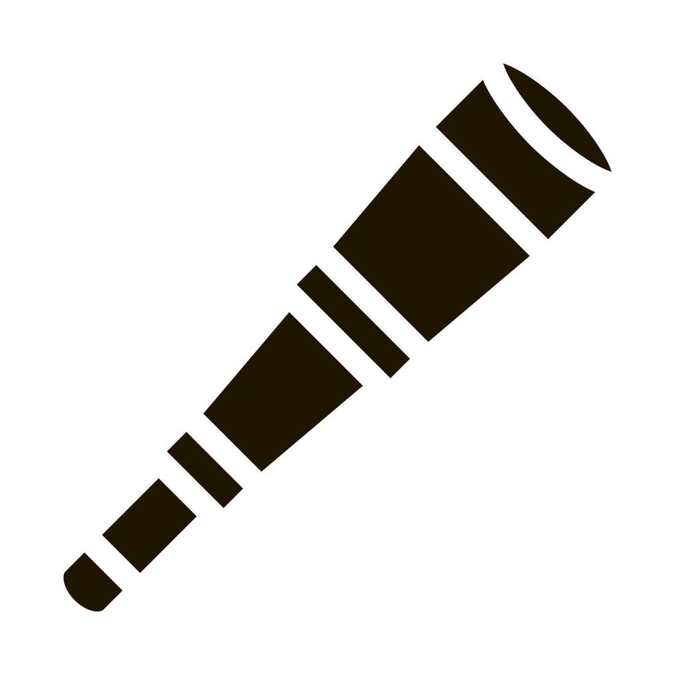 ilustração de glifo vetorial de ícone de luneta pirata vetor