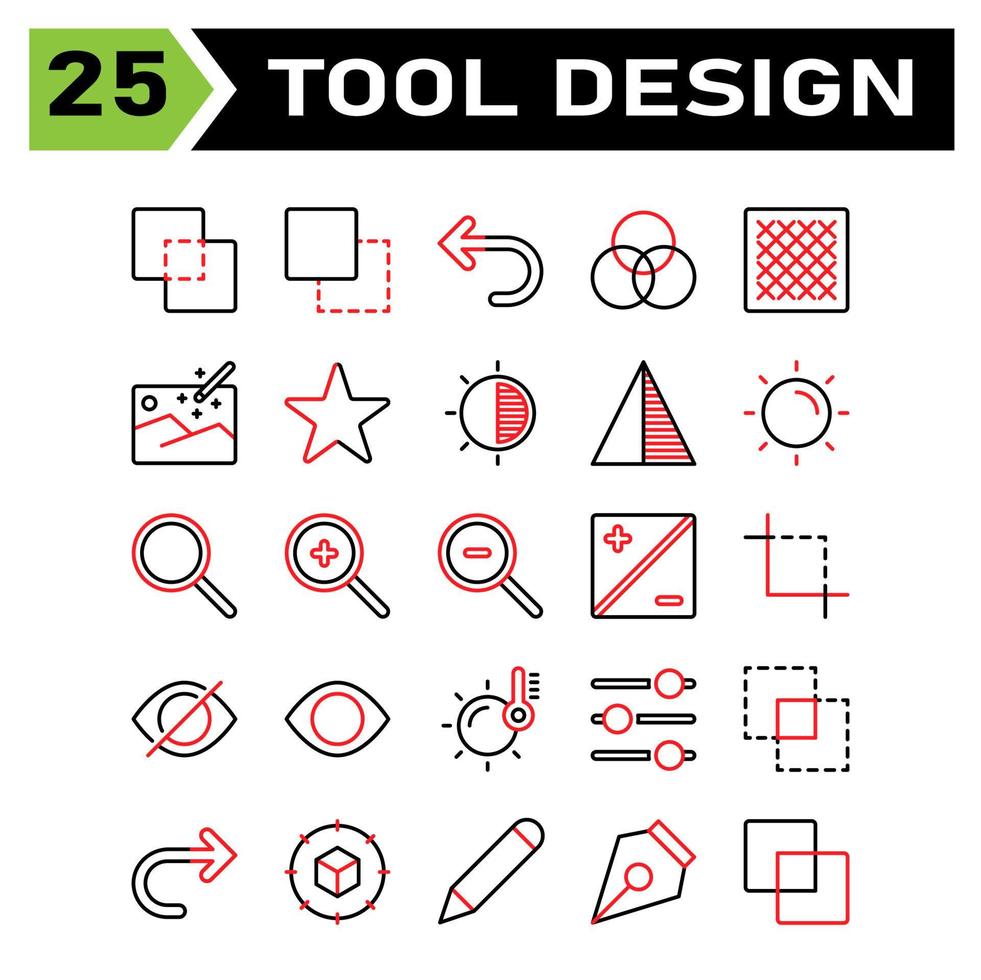 o conjunto de ícones da internet das coisas inclui combinar, unir, editar, projetar, ferramenta, excluir, desfazer, cor, gradiente, composição, edição, textura, imagem, quadro, magia, melhorar, estrela, favorito, taxa, contraste vetor