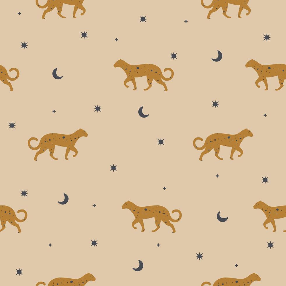 de fundo vector sem emenda com leopardo. perfeito para papéis de parede, planos de fundo de páginas da web, texturas de superfície, têxteis.