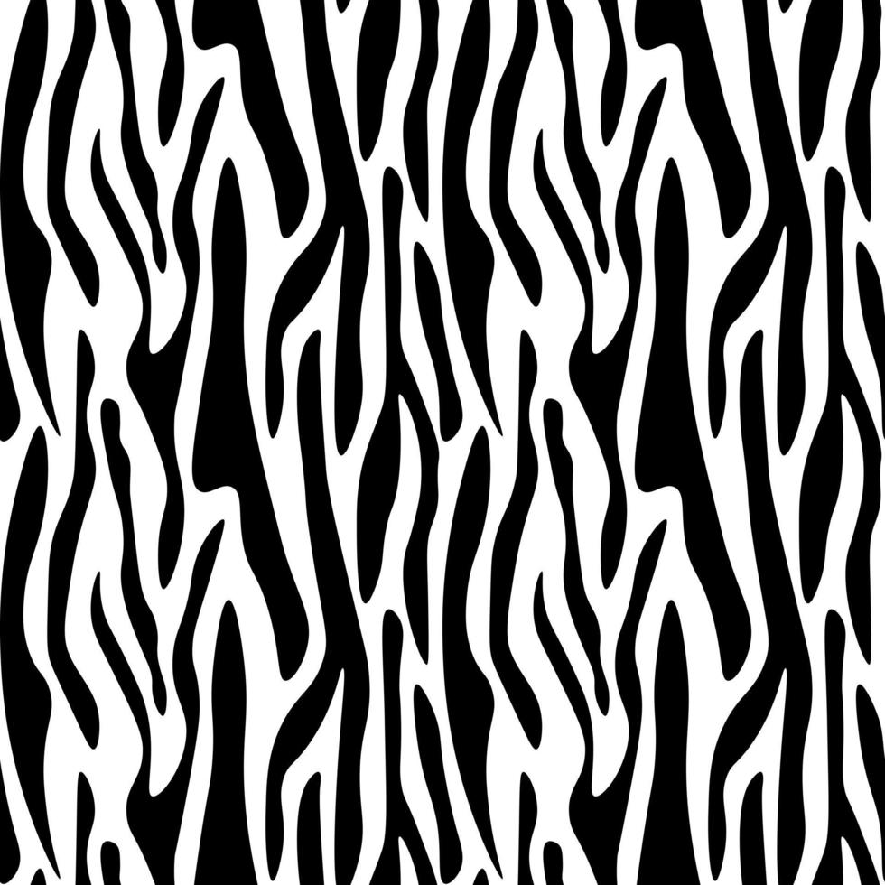 textura de pele de zebra. animal print zebra sem costura padrão preto e branco. impressão de camuflagem de zebra abstrata. animal selvagem padrão de fundo ou textura. textura de couro sem costura. textura de pele de safári animal vetor