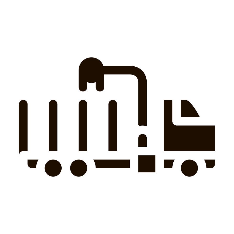 ícone de vetor de caminhão de palha de carregamento de entrega
