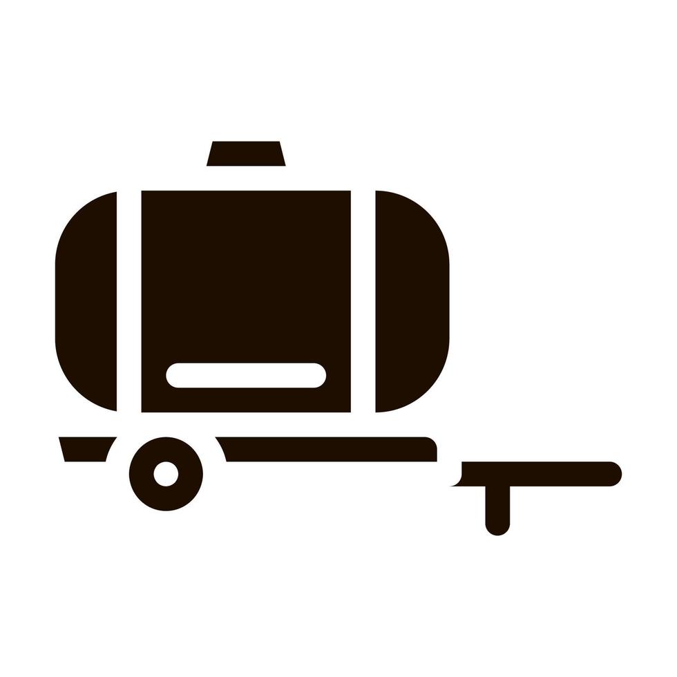 ícone de vetor de veículo de reboque uniaxial
