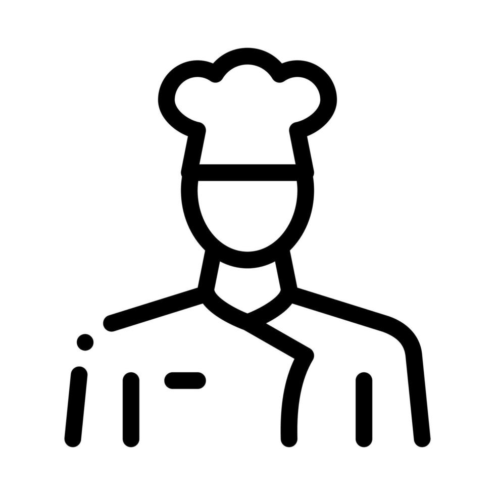 ilustração de contorno vetorial de ícone de profissão chefe de cozinheiro vetor