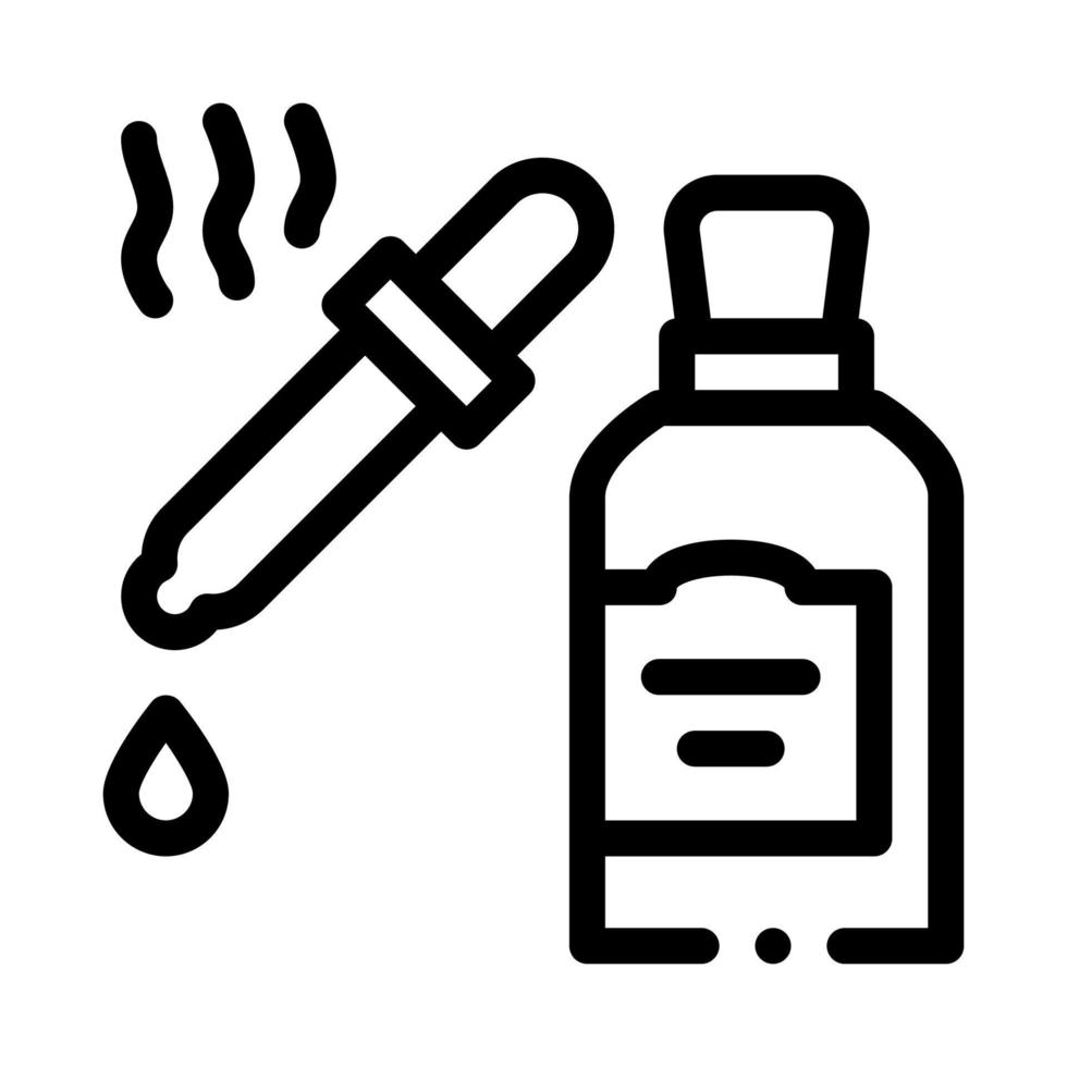 ilustração de contorno vetorial de ícone de pipeta de óleo aromático vetor