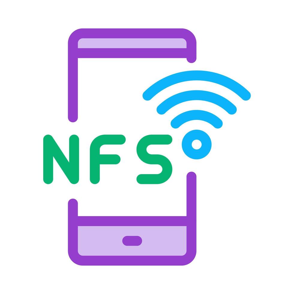 ilustração em vetor de ícone de aplicativo de pagamento nfc para smartphone