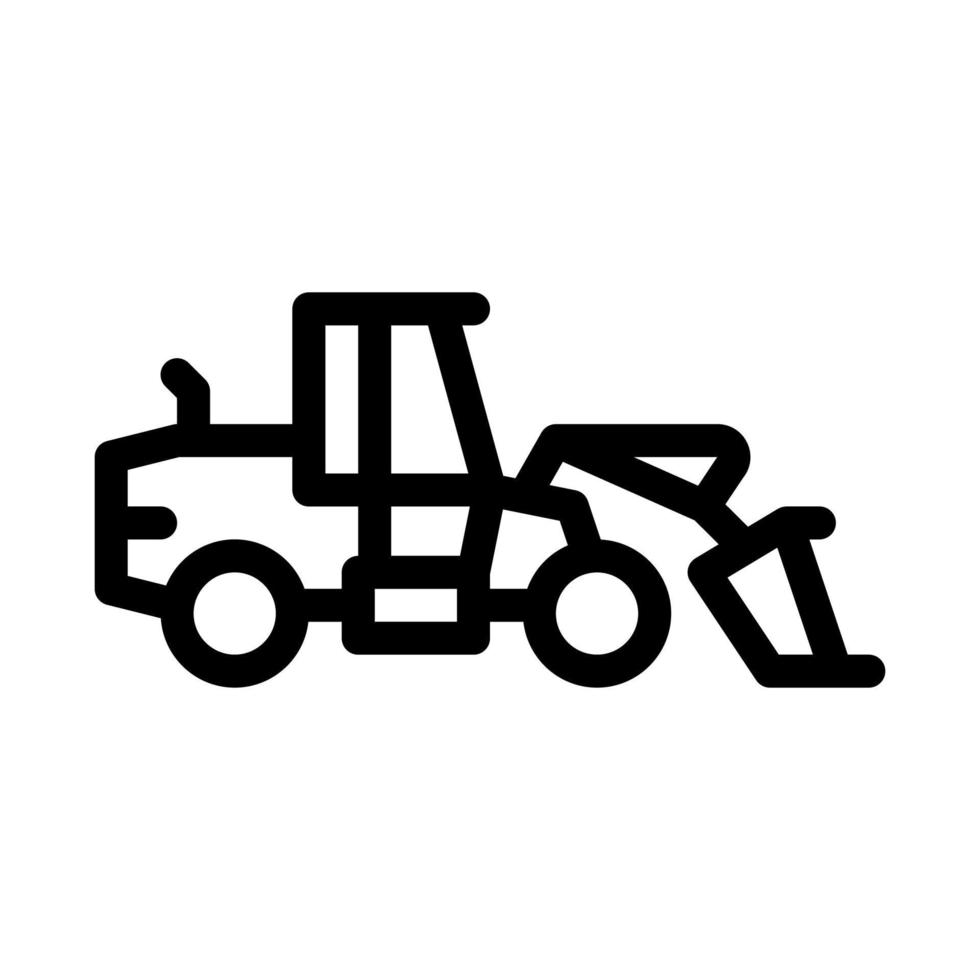 ilustração do contorno do vetor do ícone da máquina de reparo de estradas