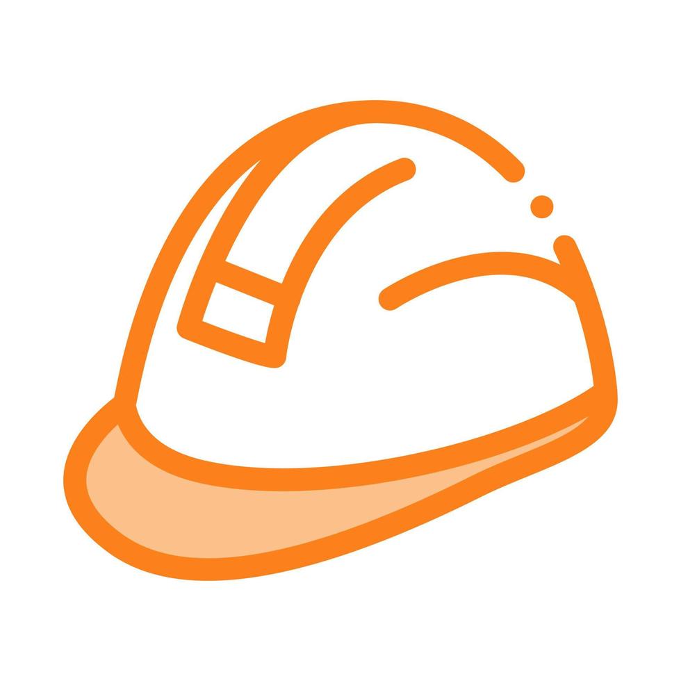 ilustração de contorno vetorial de ícone de capacete pesado construtor vetor