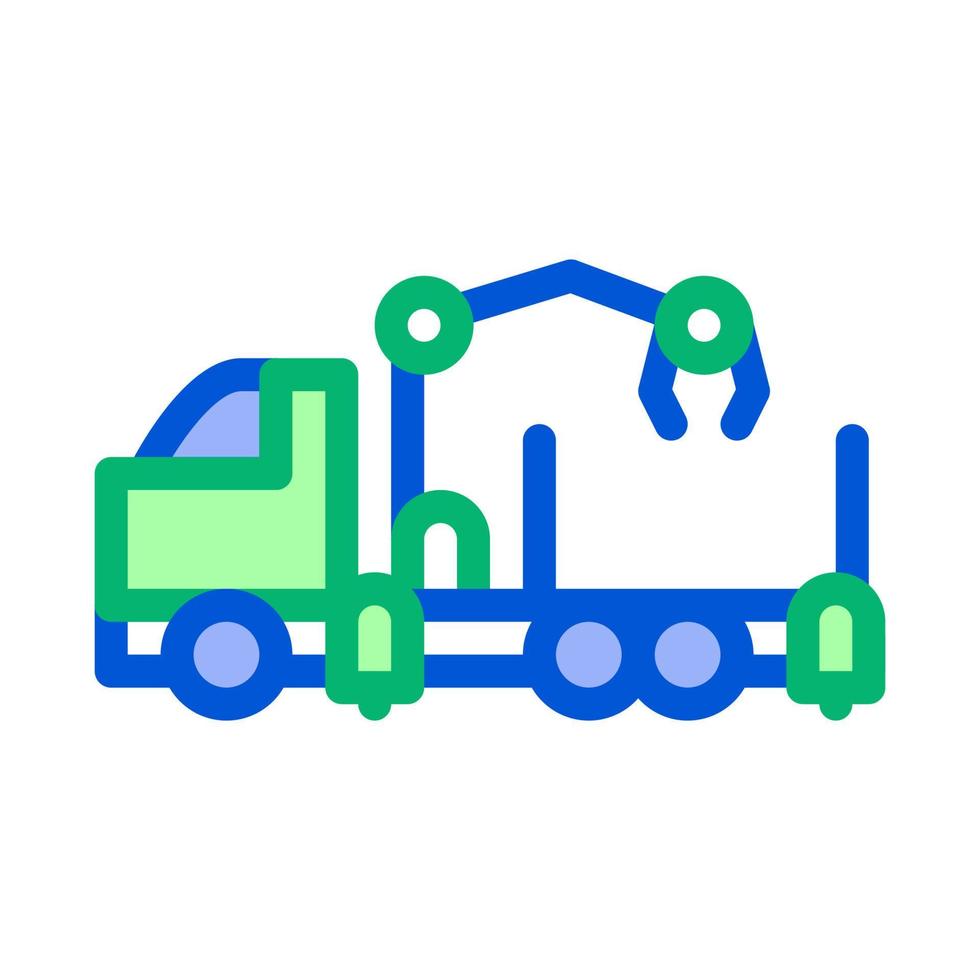 ilustração de contorno de vetor de ícone de caminhão manipulador