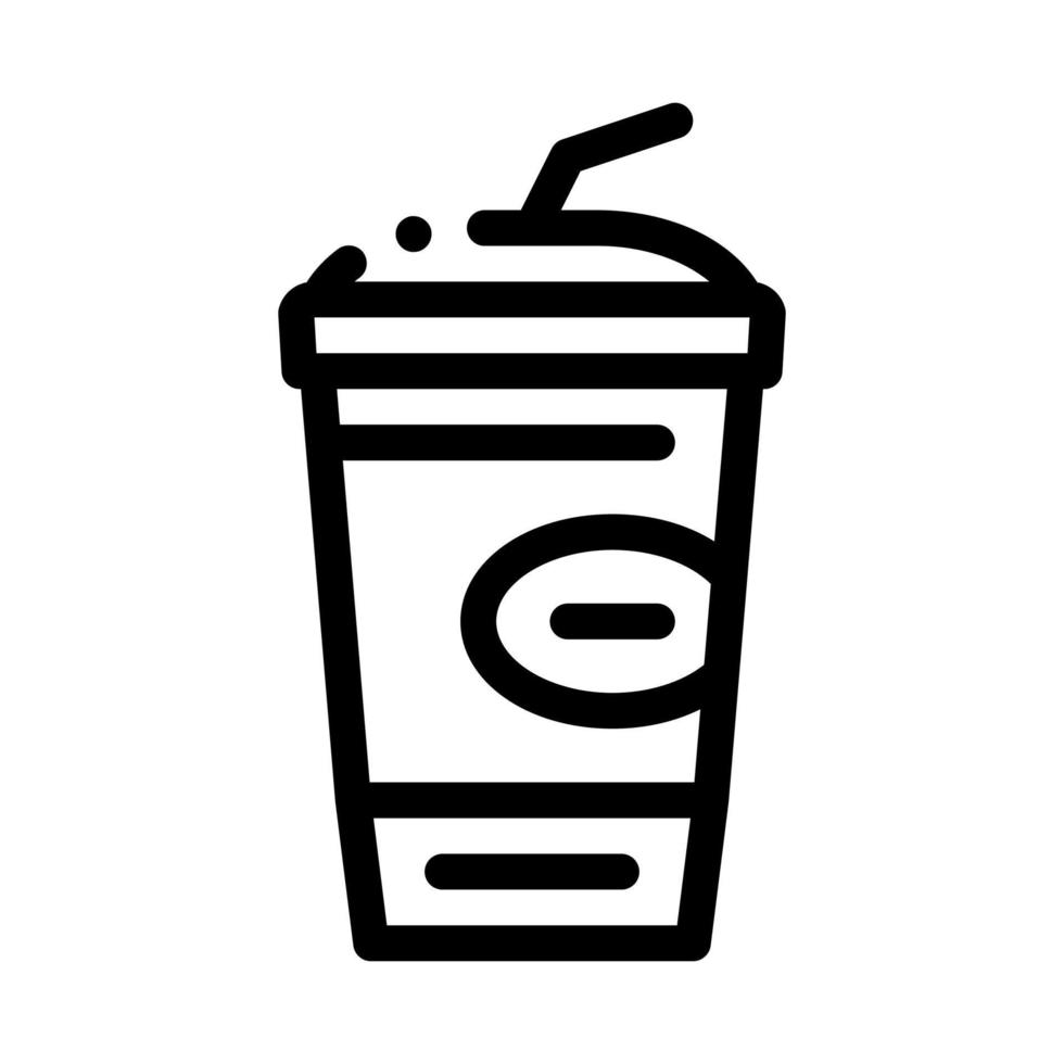ilustração de contorno vetorial de ícone de copo de bebida vetor