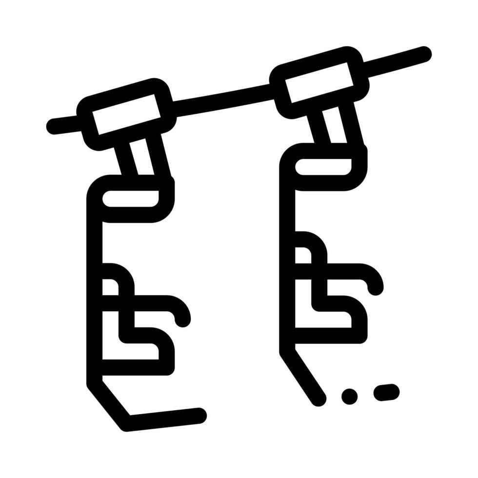 ilustração de contorno vetorial de ícone de teleférico de estância de esqui vetor