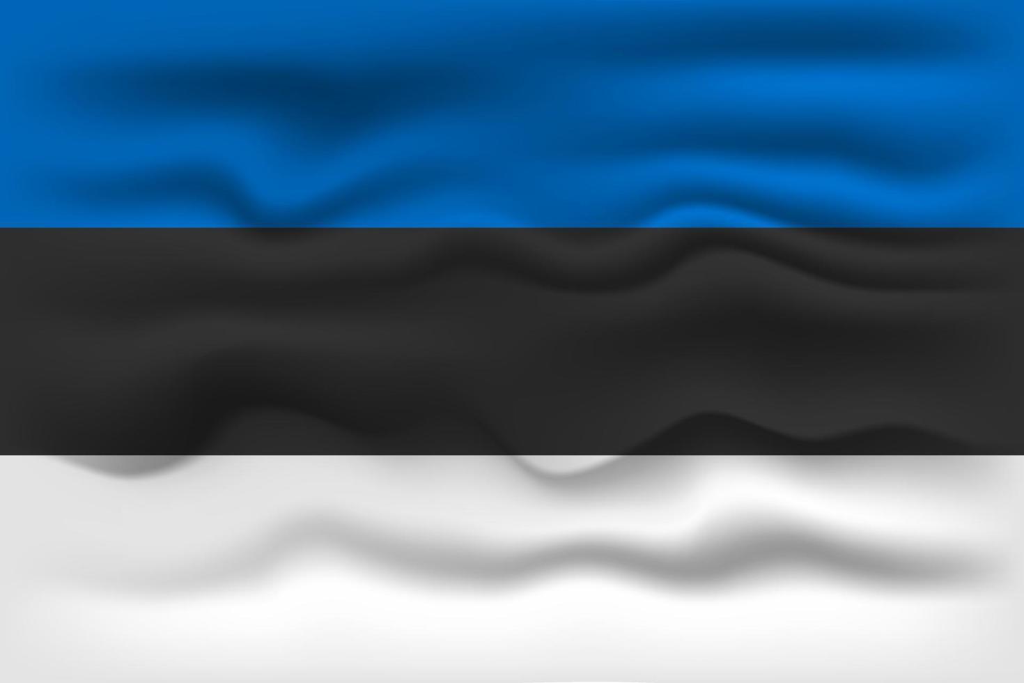 acenando a bandeira do país estônia. ilustração vetorial. vetor