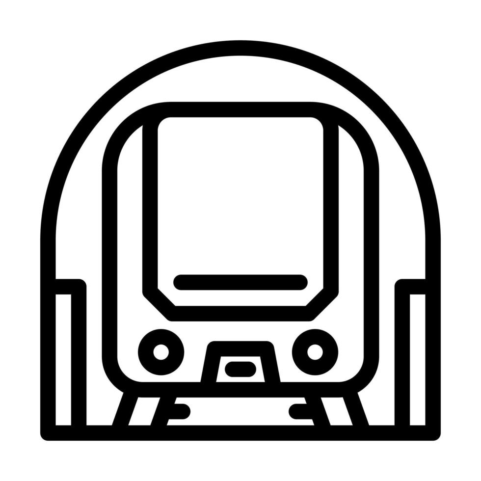 ilustração vetorial de ícone de linha de trem de metrô subterrâneo vetor