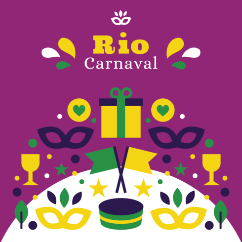 Cartaz de Carnaval do Rio vetor