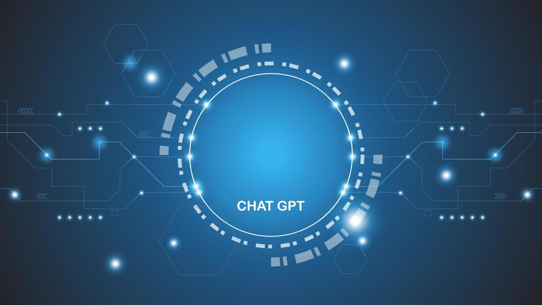 conceito hitech de tecnologia de inteligência artificial chatgpt ai. bate-papo gpt com bot inteligente, abrir ai, linha, luzes, resumo de tecnologia, vetor. design para bate-papo, banner da web, plano de fundo, transformação. vetor