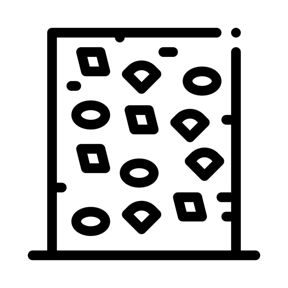 ilustração de contorno de vetor de ícone de parede de escalada segura