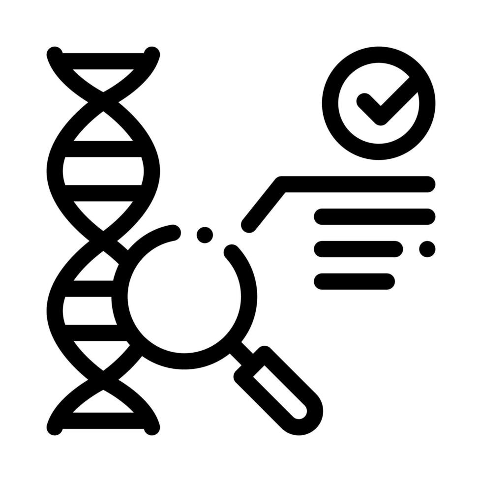 ilustração de contorno vetorial de ícone de teste de dna de sangue vetor