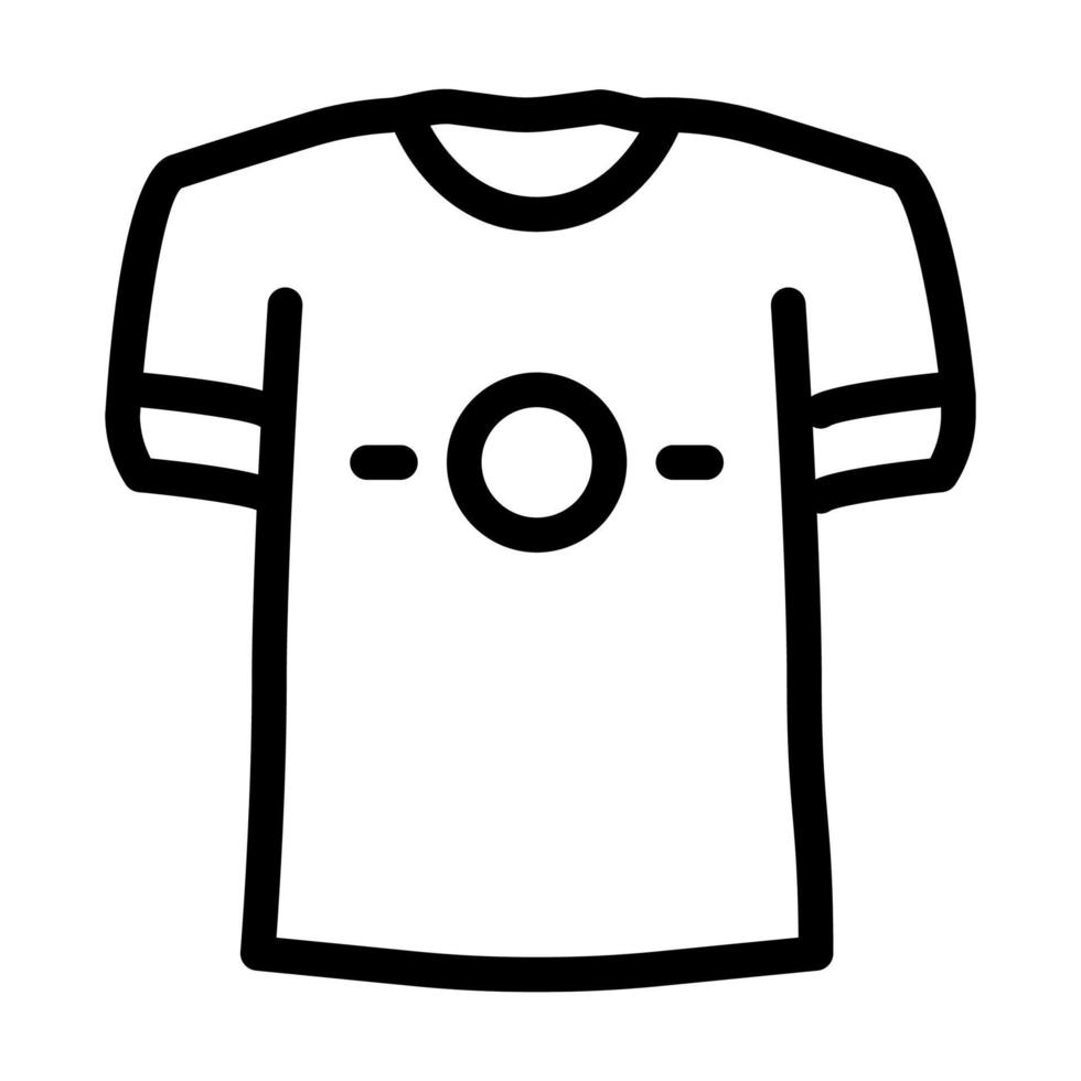camisetas e ilustração vetorial de ícone de linha de manga curta vetor