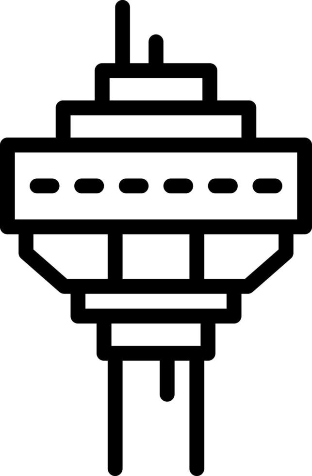 ícone de linha para torre vetor