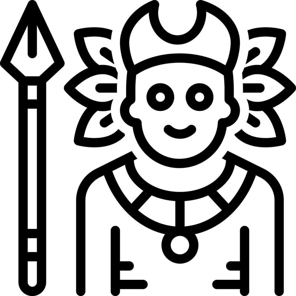 ícone de linha para tribos vetor